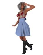 elegant woman as a 3d model