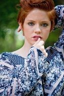 red-haired attractive girl