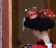 Beauty asian woman dressed in traditional clothes