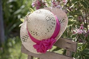 Photo of Straw hat in a garden