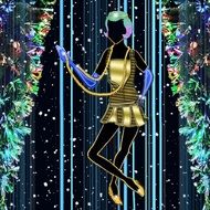 Colourful Clipart of the fashion girl
