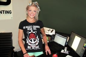 beautiful girl- office manager