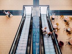 excavator in the mall