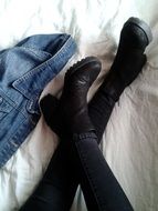 legs in boots with heels
