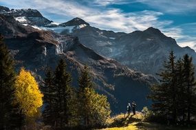 Beautiful landscape of high mountains