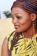 beautiful african woman with dreads hairstyle