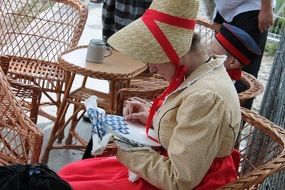 embroider person