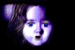 doll face of horror films