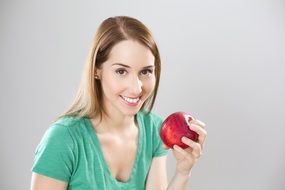 red apple health woman diet meals