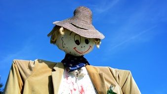 Photo of smiling scarecrow