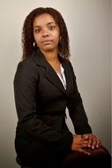 woman dressed up in business suit