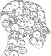 head woman face human gear gears