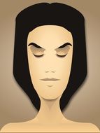 drawing female face