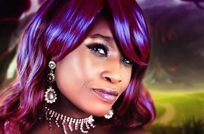 purple portrait