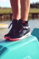 fashion boots on feet