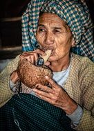 Portrait of Asian old woman