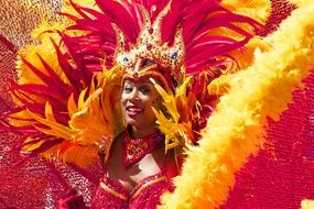 girl in carnival costume