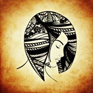 abstract portrait of a woman