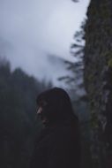 Portrait of female in a foggy forest