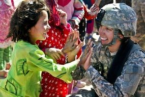 soldier army and child