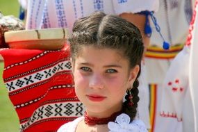 girl in the traditional costume