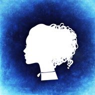 Abstract picture of woman's head silhouette