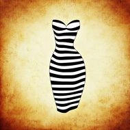 drawing of striped dress