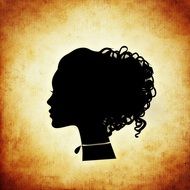 profile silhouette of a woman head