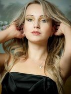 incredibly beautiful woman blond portrait