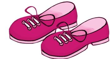 clipart of pink girl shoes