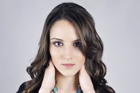 Portrait of serious woman