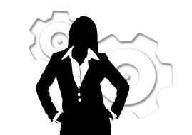 businesswoman silhouette monochrome