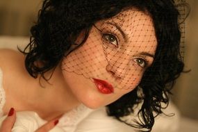 portrait of a girl in retro style