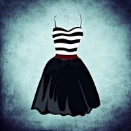drawing of a stylish dress