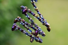 Purple beads lilac fashion design jewels