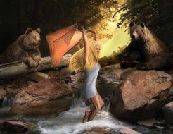 fantasy clipart of crazy woman