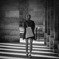 girl in paris street