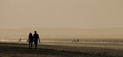 couple lovers walking