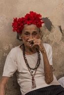 woman with cigar cuba