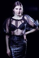 girl in the reticulum dress