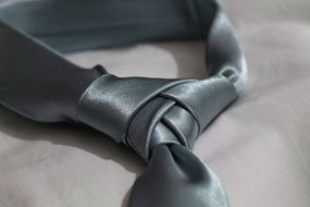 beautifully knotted tie on the table