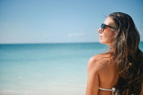 Young Woman in bikini beach summer holiday