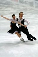 professional figure skaters on ice