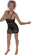beautiful graphic woman in sexy dress