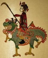 painting female warrior magical