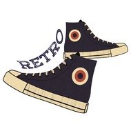 retro footwear vintage drawing