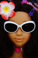 doll in sunglasses
