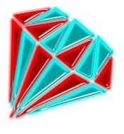 Clipart of red and blue diamond