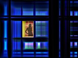 woman silhouette in the window