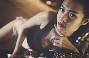 beauty model pose